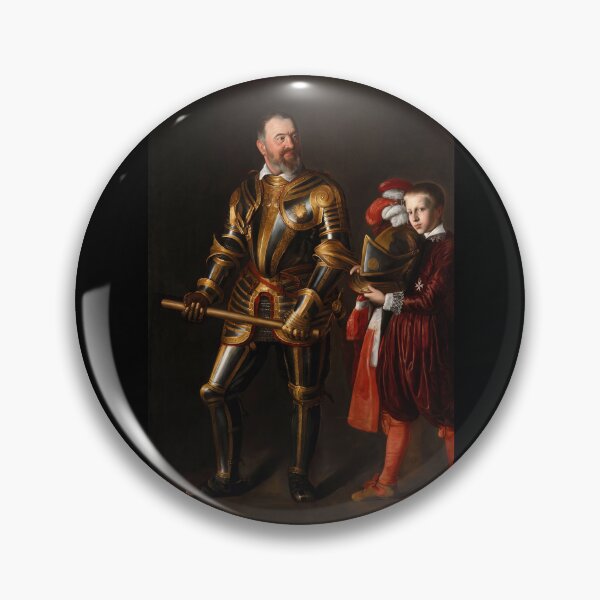 Item preview, Knight in Golden Armor with Page designed and sold by artofuniverse.