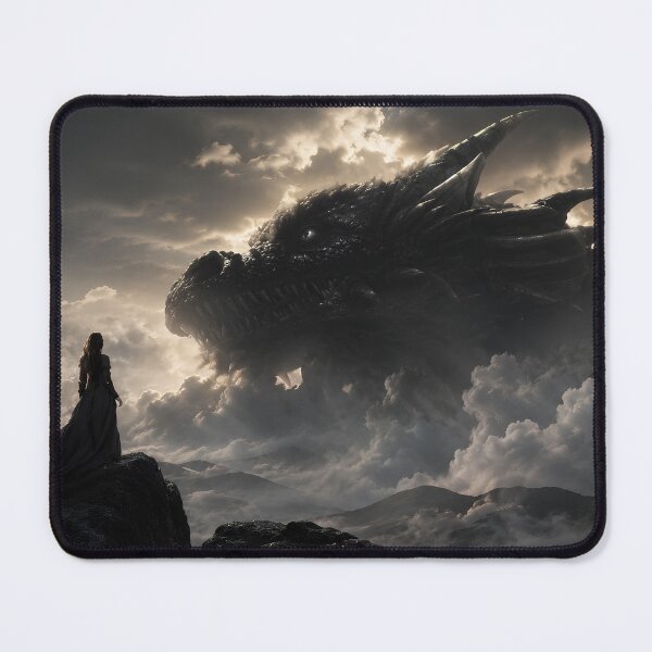 Item preview, Dragon of the Storm | Epic Dark Fantasy Encounter | Legendary Beast and Lone Warrior designed and sold by Extravanganzza.