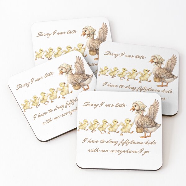 Item preview, Sorry I was late I have to drag fiftyleven kids with me Mom Life Funny Mama Goose with Goślina Parenting Humor Big Family designed and sold by Neurospicy Trolls.