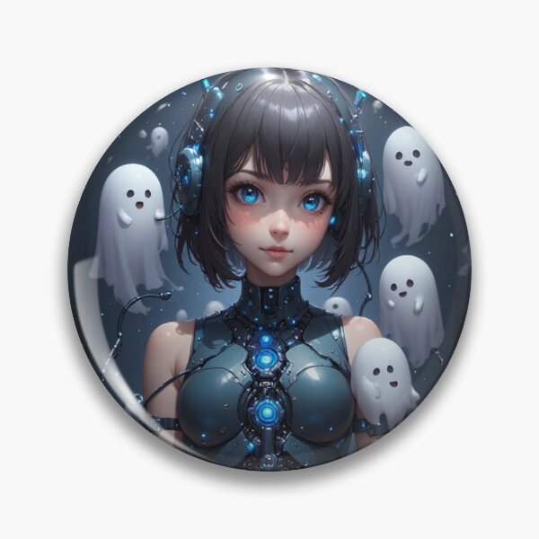 Item preview, 3D anime android girl and ghosts designed and sold by ArtsJulian.