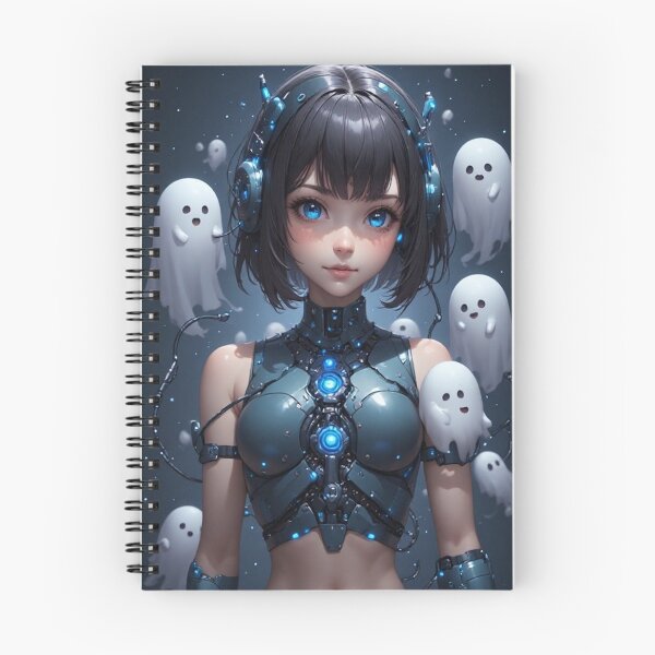 Item preview, 3D anime android girl and ghosts designed and sold by ArtsJulian.