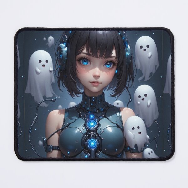 Item preview, 3D anime android girl and ghosts designed and sold by ArtsJulian.