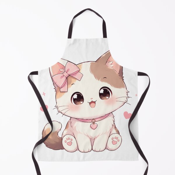Item preview, Cute Kawaii Kitten With Pink Bow designed and sold by MWprint.