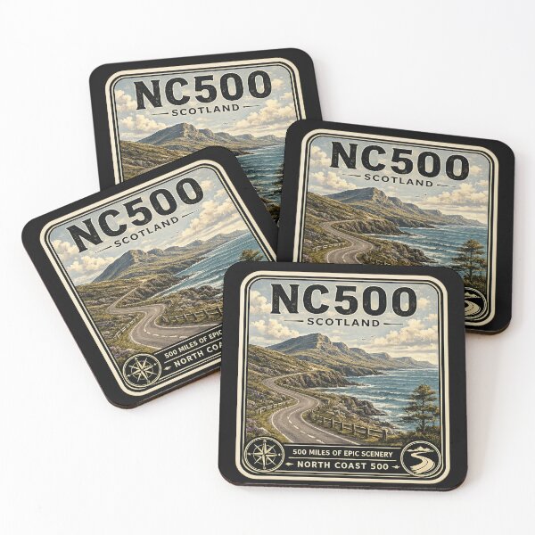 Item preview, North Coast 500 Scotland Vintage Travel Sticker designed and sold by naturalsurvival.
