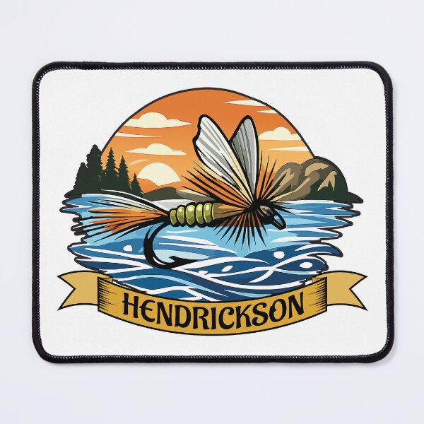 Item preview, Highly excepted dry fly pattern "Hendrickson mayfly" custom patch illustration. designed and sold by Art-Horizon.