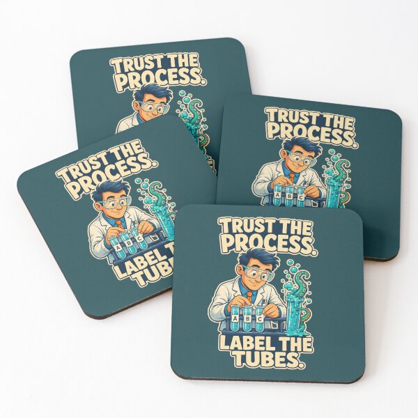Item preview, Trust the Process, Label the Tubes – Funny Lab Scientist Design designed and sold by Little Chookcha.