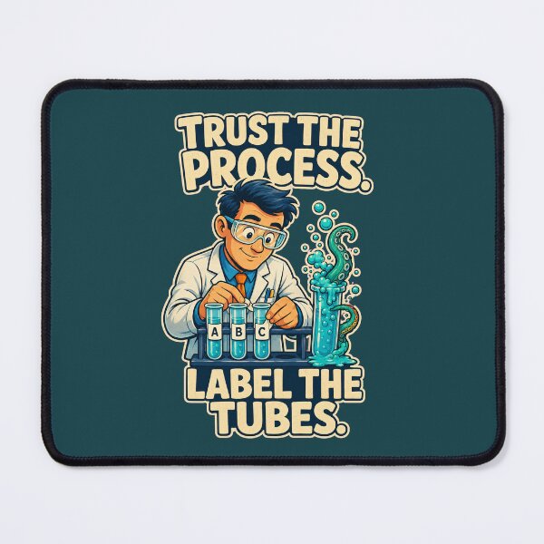 Item preview, Trust the Process, Label the Tubes – Funny Lab Scientist Design designed and sold by Little Chookcha.