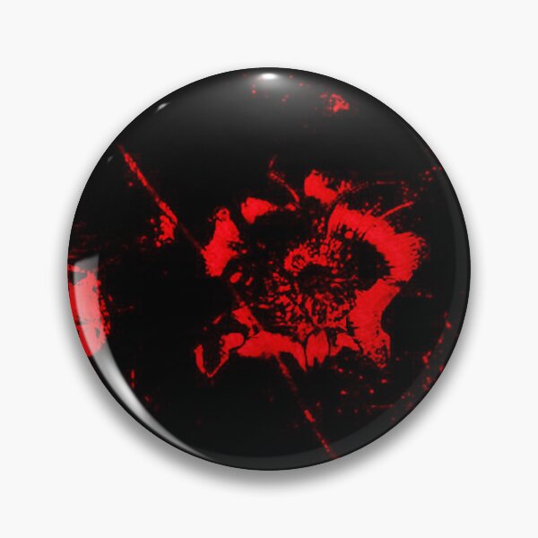 Item preview, Neon Bloom in the Void — Crimson Dark Floral Botanical Print designed and sold by BatNature.