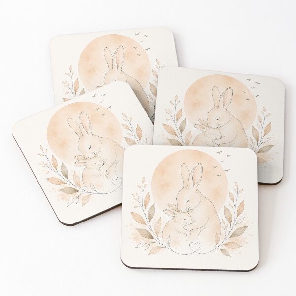Item preview, Minimalist Bunny Mother and Baby designed and sold by FlamingPhoenix4.