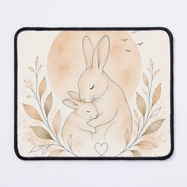 Item preview, Minimalist Bunny Mother and Baby designed and sold by FlamingPhoenix4.