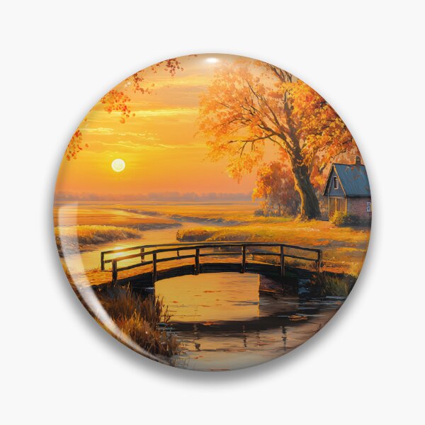 Item preview, Serene Autumn Sunset Over Tranquil River Scene designed and sold by Artessie.