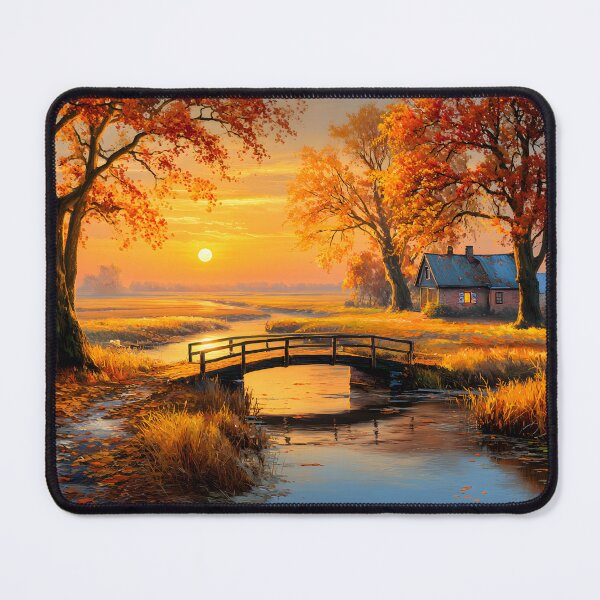 Item preview, Serene Autumn Sunset Over Tranquil River Scene designed and sold by Artessie.