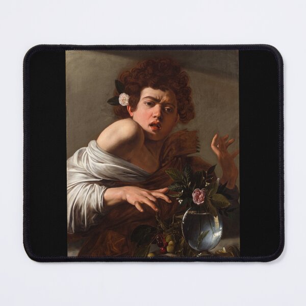 Item preview, Startled Boy with Roses and Fruit designed and sold by artofuniverse.