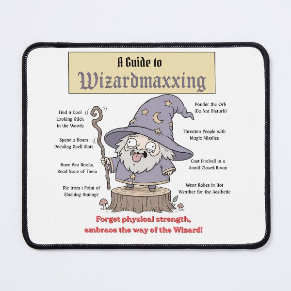 Item preview, A Guide to Wizardmaxxing (Light Edition) - DND Wizard RPG Meme Vintage Graphic designed and sold by Dice_Goblin_Studio.