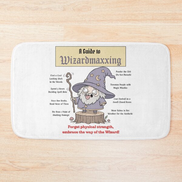 Item preview, A Guide to Wizardmaxxing (Light Edition) - DND Wizard RPG Meme Vintage Graphic designed and sold by Dice_Goblin_Studio.