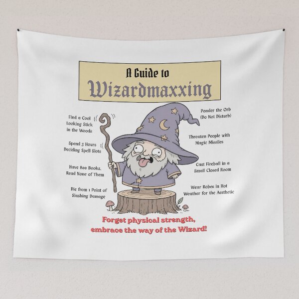 Item preview, A Guide to Wizardmaxxing (Light Edition) - DND Wizard RPG Meme Vintage Graphic designed and sold by Dice_Goblin_Studio.