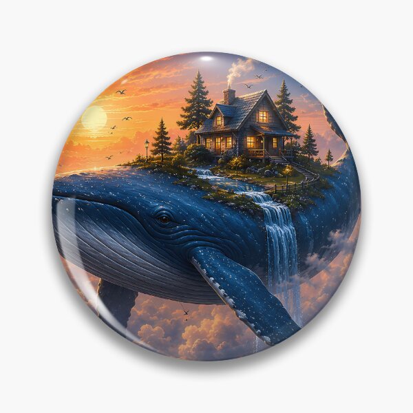 Item preview, Sky Whale – Floating Cottage Fantasy designed and sold by WonderDokkan.