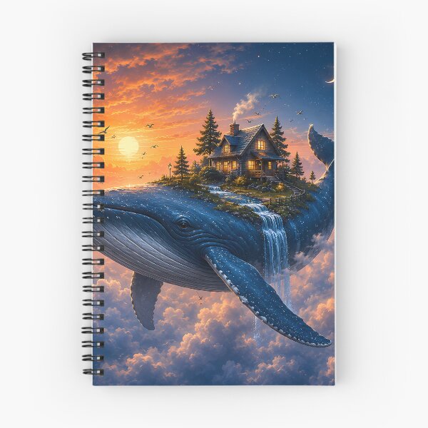 Item preview, Sky Whale – Floating Cottage Fantasy designed and sold by WonderDokkan.