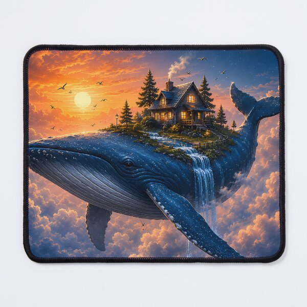 Item preview, Sky Whale – Floating Cottage Fantasy designed and sold by WonderDokkan.