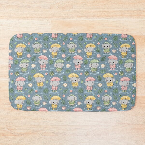 Item preview, Elephant Cozy Monsoon Pattern designed and sold by Soft Berry Studio.