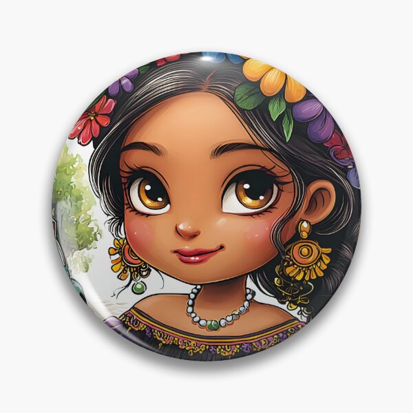 Item preview, Vibrant Girl in Floral Crown on Colorful Street Scene designed and sold by Artessie.