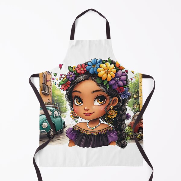 Item preview, Vibrant Girl in Floral Crown on Colorful Street Scene designed and sold by Artessie.