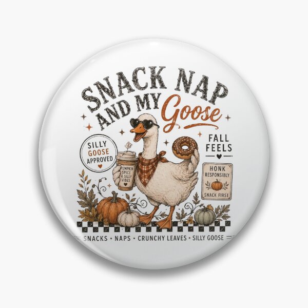Item preview, Snack Nap And My Goose Fall Funny Silly Goose Pumpkin patch  designed and sold by Yellowriversss.