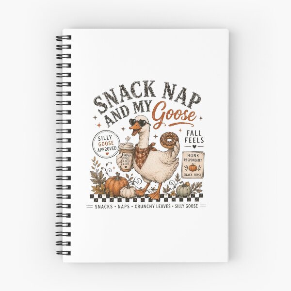 Item preview, Snack Nap And My Goose Fall Funny Silly Goose Pumpkin patch  designed and sold by Yellowriversss.
