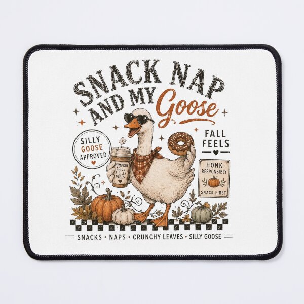 Item preview, Snack Nap And My Goose Fall Funny Silly Goose Pumpkin patch designed and sold by Yellowriversss.