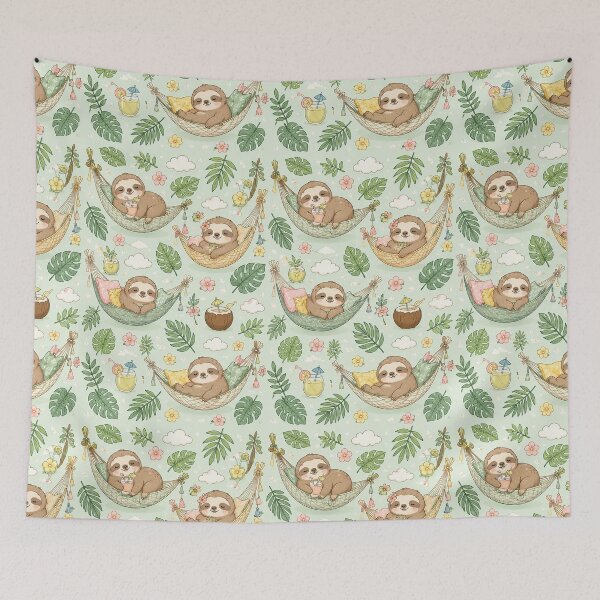 Item preview, Sloth Rainforest Hammock Pattern designed and sold by Soft Berry Studio.
