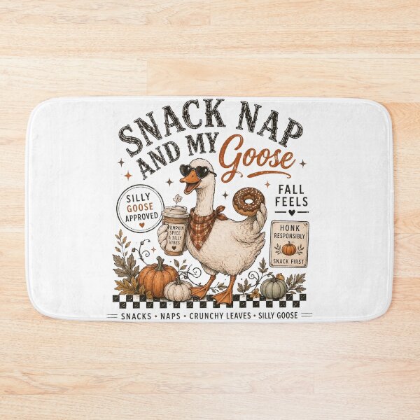 Item preview, Snack Nap And My Goose Fall Funny Silly Goose Pumpkin patch  designed and sold by Yellowriversss.
