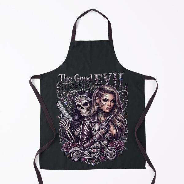 Item preview, Silver Pistol Tattooed Biker Girl designed and sold by Voodoo Store Paranormal Collections.