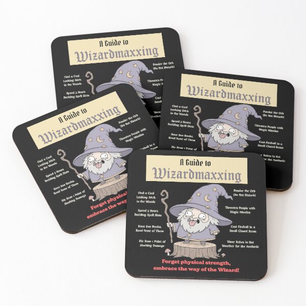 Item preview, A Guide to Wizardmaxxing (Dark Edition) - DND Wizard RPG Meme designed and sold by Dice_Goblin_Studio.