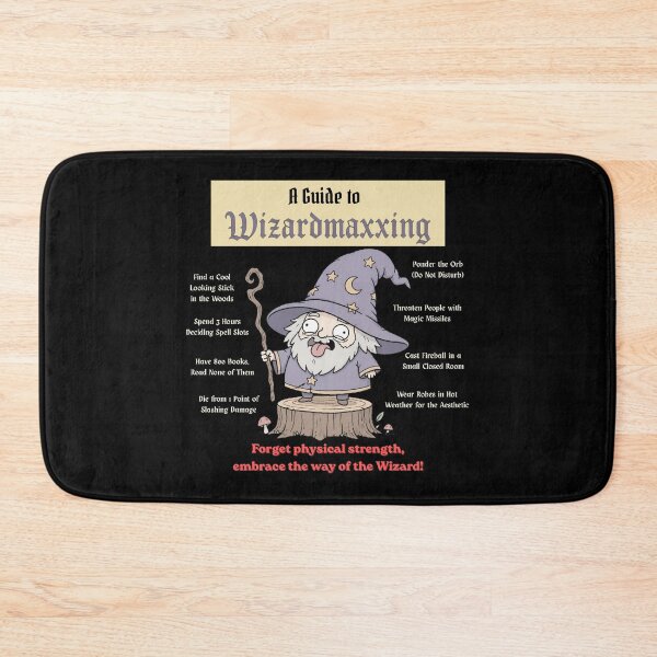 Item preview, A Guide to Wizardmaxxing (Dark Edition) - DND Wizard RPG Meme designed and sold by Dice_Goblin_Studio.
