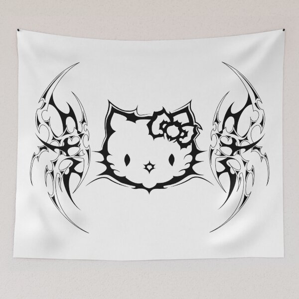 Item preview, Hello Cyber Dark kitty. Hello Cybergoth art kitten. designed and sold by Tribalgothss.