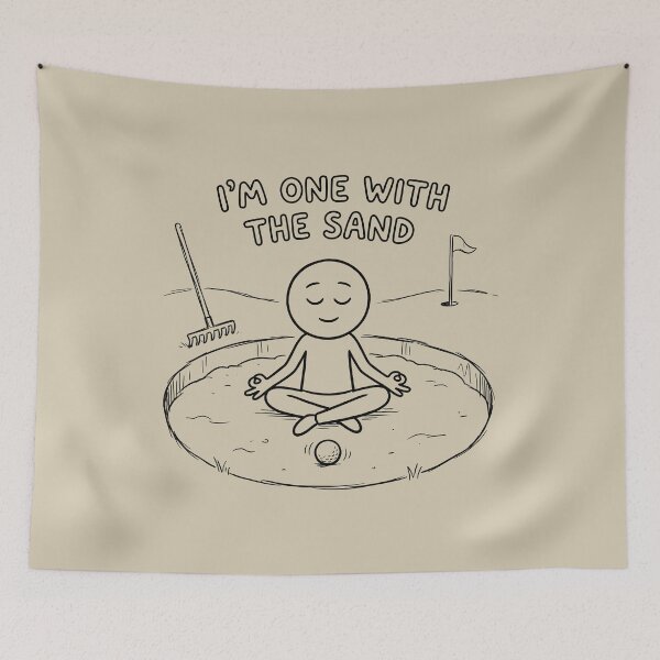 Item preview, I'm One With The Sand Golfer Meditation designed and sold by ThreadRiotTees.
