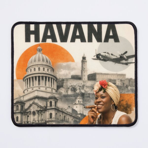 Item preview, Wall Art - Postcard - Havana Cultural Collage designed and sold by ForeverPrintsOK.
