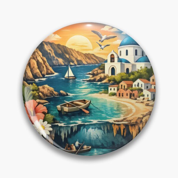 Item preview, Kefalonia Greece Vintage Travel designed and sold by CatLovers Studio.