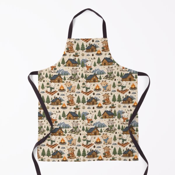 Item preview, Goat Cozy Mountain Cabin Pattern designed and sold by Soft Berry Studio.