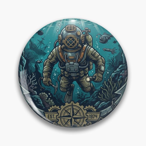 Item preview, Deep Sea Diver The Abyss Is Home Vintage Nautical Art designed and sold by rich-moda.