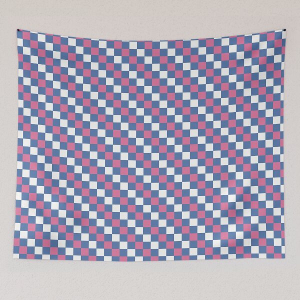 Item preview, Checkered Pattern Blue and Pink designed and sold by Manic Purgatory.