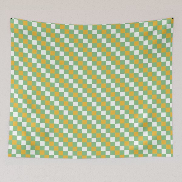 Item preview, Checkered Pattern Green and Yellow designed and sold by Manic Purgatory.