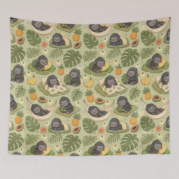 Item preview, Baby Gorilla Cozy Jungle Nap Pattern designed and sold by Soft Berry Studio.