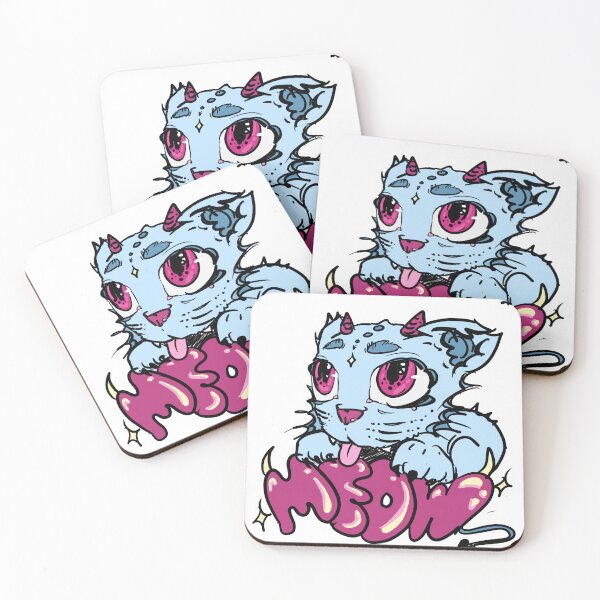 Item preview, MEOW white designed and sold by bimbetta.art.