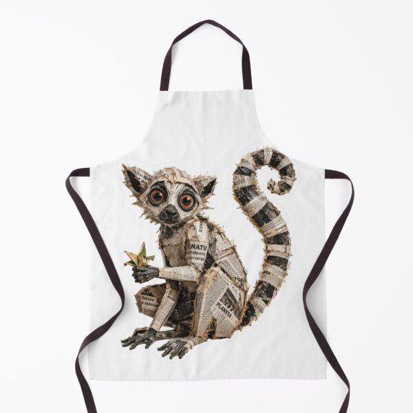 Item preview, Whimsical Newspaper Straw Lemur designed and sold by Snurly.