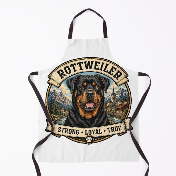 Item preview, Rottweiler - Strong, Loyal, True - Vintage Dog Badge designed and sold by TheCanineCanvas.