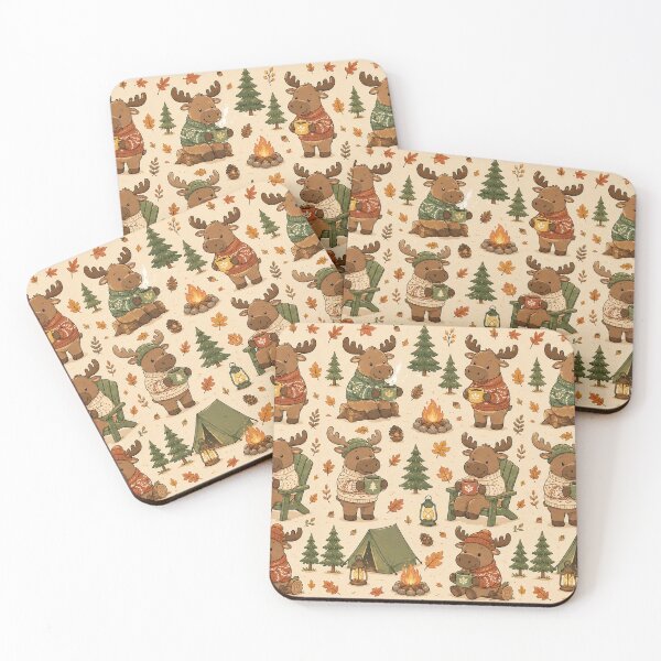 Item preview, Moose Autumn Camp Mug Pattern designed and sold by Soft Berry Studio.