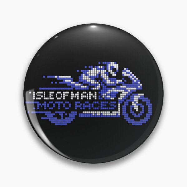 Item preview, Isle of Man Moto Races 8 Bit Pixel Art Motorcycle Racing Graphic designed and sold by KiwiRider.