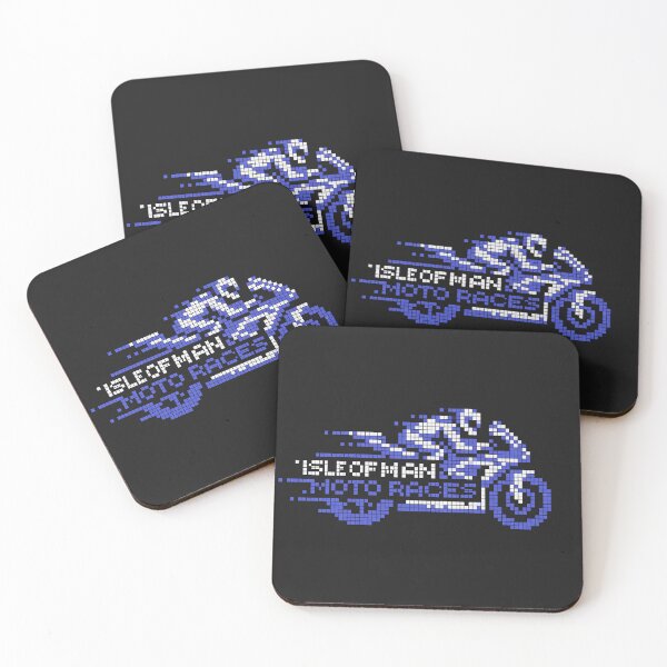 Item preview, Isle of Man Moto Races 8 Bit Pixel Art Motorcycle Racing Graphic designed and sold by KiwiRider.