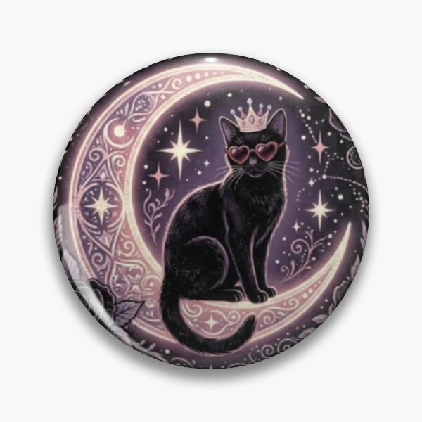 Item preview, “Too Cute Black Cat Moon Design” designed and sold by Dogandesighn.